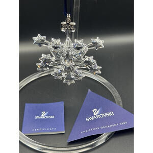 Swarovski 2004 Christmas Snowflake Ornament with Original Box and Certificate